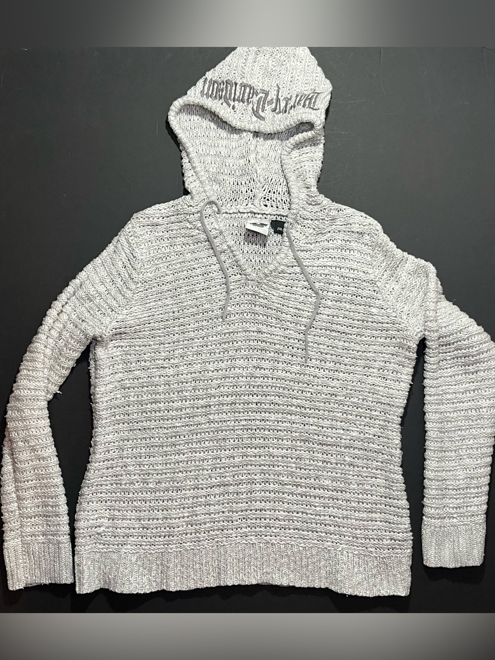 Women’s Harley Davidson Knit Hoodie w/ Sparkles, Size 2XL, Gray